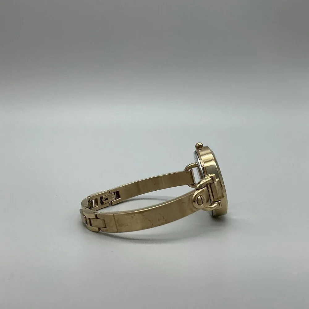 Fossil Georgia ES3084 Womens Watch 32mm Gold Tone Bangle New Battery 6.5